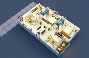 2BHK 3D View