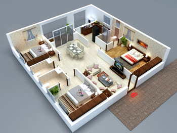 Tower 2 & 3 (3BHK 1560 SFT)